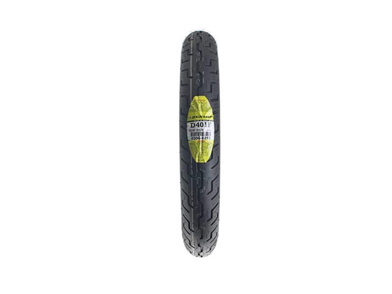 Dunlop motorcycle tire with tread pattern, suitable for Revelry Motorcycles Aussie rides.