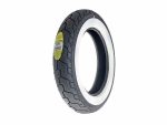 Dunlop D402 motorcycle tire for vintage and cruiser bikes, black with white sidewall detail.