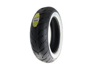 Dunlop D404T motorcycle tyre for cruisers and touring bikes, high grip, durable rubber.
