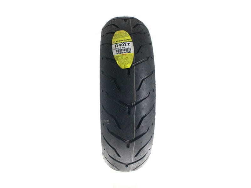 Dunlop motorcycle tyre suitable for Revelry Motorcycles, durable and high-performance.