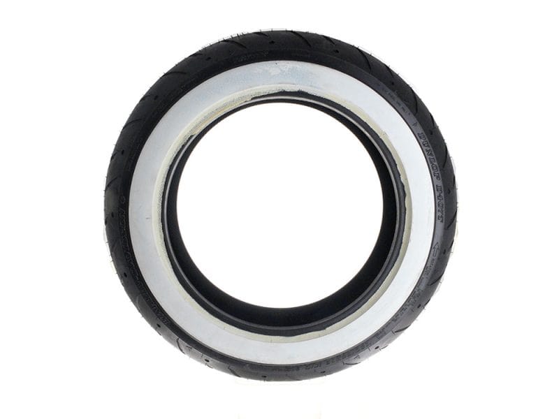 VINTAGE white wall motorcycle tyre for classic revelry motorcycles, Australian bike enthusiasts, and vintage motorcycle restoration.