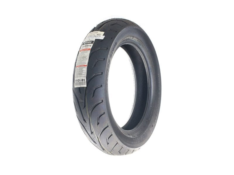 High-performance motorcycle tyre for Revelry Motorcycles, durable and reliable.