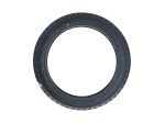 Black motorcycle tire suitable for custom bikes, part of Revelry Cycles' motorcycle accessories range.