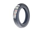 Dunlop motorcycle rear tyre for Revelry Motorcycles, black rubber, high-performance race tyre.