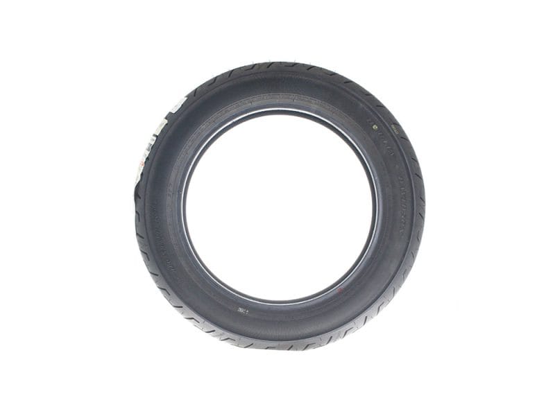 High-quality motorcycle tire for street riding and performance on custom bikes.