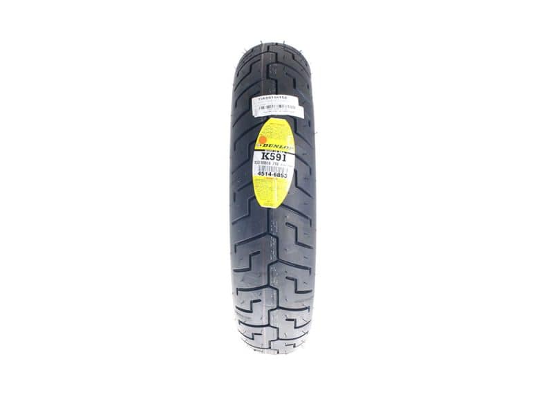 Dunlop motorcycle tire for bikes, high-performance rubber tread.