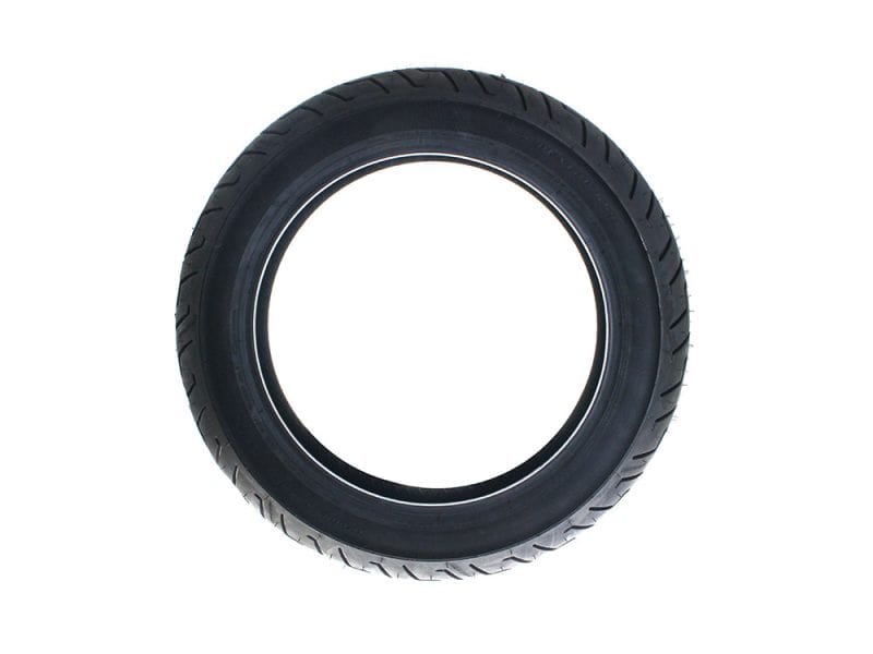 All-season motorcycle tire for Revelry Motorcycles in Australia, premium rubber and tread design.