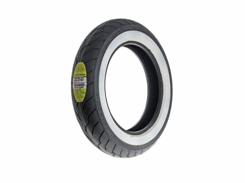 Dunlop Elite motorcycle tyre for Revelry Motorcycles, high performance, durable, ideal for cruising.