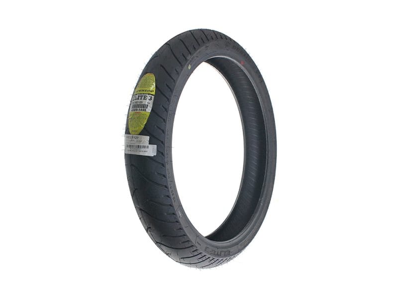 Dunlop Elite 3 21in. Front Tyre. 120/70-VR21 Tire suitable for Revelry Motorcycles, high performance motorcycle tyre.