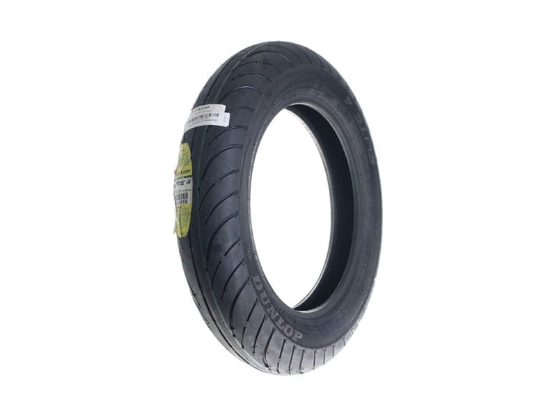 Dunlop motorcycle tyre for cruiser bikes, black rubber, premium quality | Revelry Motorcycles.