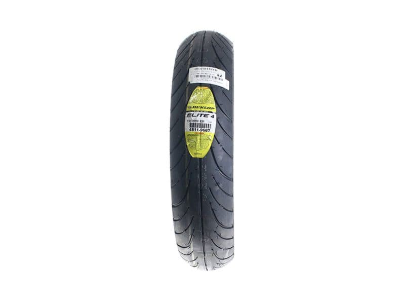 Dunlop Elite 4 motorcycle tyre, high-performance road tyre for motorcycles.