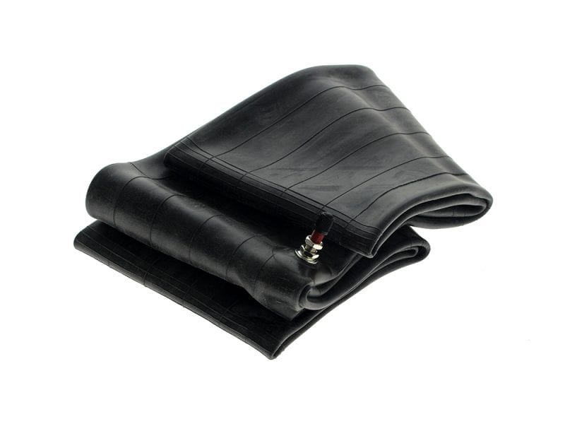 17in. Dunlop Inner Tube with Metal Center Valve. Fits 200/55x17in. Tyres Heavy-duty bicycle inner tube, black rubber for motorcycle tubeless tyres, with valve stem, Revelry Motorcycles Australia.