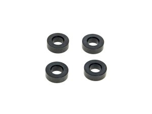 Black motorcycle rear axle spacers, suitable for Revelry Motorcycles bikes.