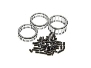 High-performance motorcycle needle bearings and pins for Revelry motorcycles.