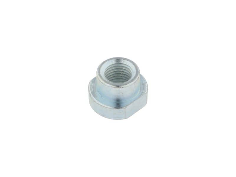 Aluminium motorcycle wheel nut, durable fastening component for Revelry Motorcycles.