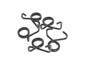 Replacement spring clips for motorcycle chain links, durable and high-quality.