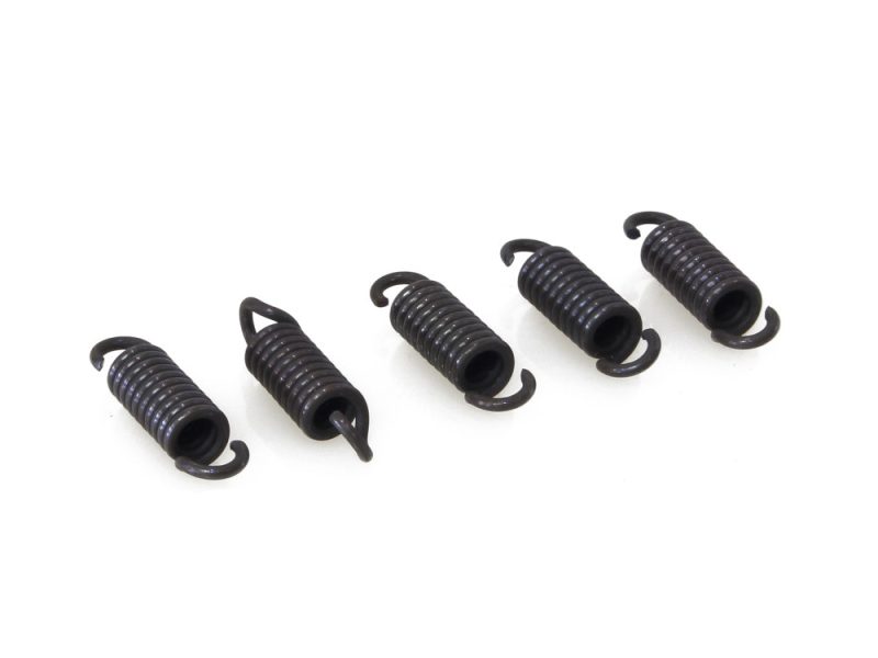 Eyelet spring suspension components for motorcycle shock absorbers.
