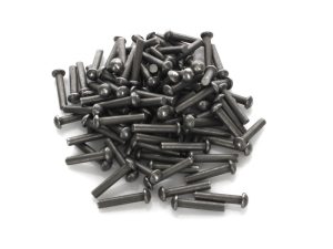 Steel rivets for motorcycle assembly and repair.