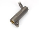 Aluminium motorcycle engine component with brass bushing.