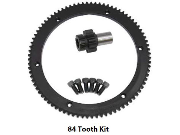 84 Tooth Starter Ring Gear Kit. Fits Dyna 1998-2005 High-quality motorcycle 84 tooth sprocket kit from Revelry Motorcycles Perth.