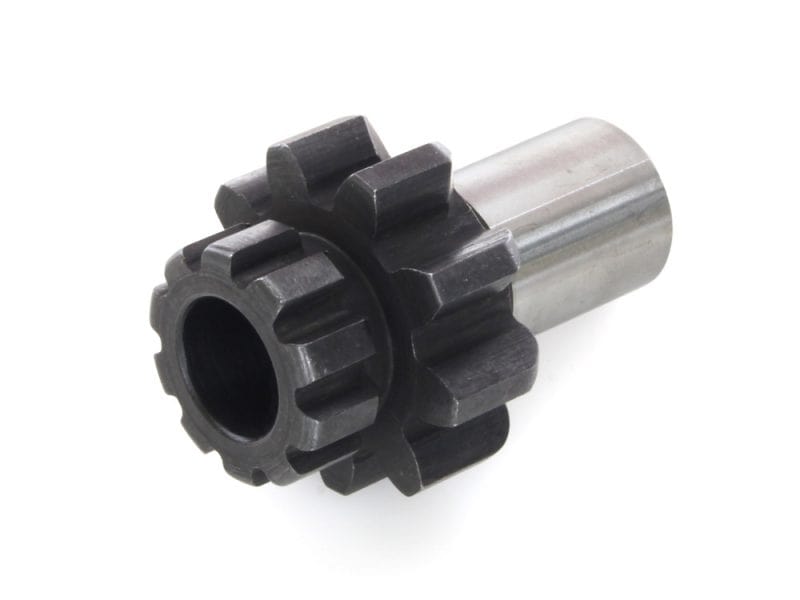 9T Pinion Gear. Fits Big Twin 1994-2006 with 66T Ring Gear Conversion. Black gear part for motorcycle engine repair or upgrade at Revelry Motorcycles.
