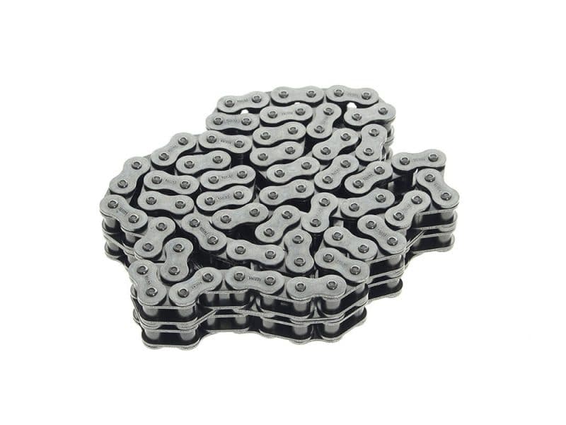 Black motorcycle chain coil for Revelry Motorcycles, durable and high performance.