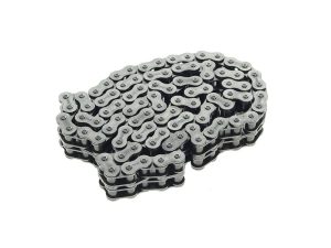 Compact black motorcycle chain for Revelry Motorcycles, durable and high-performance.