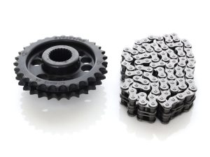 High-performance motorcycle sprockets and chain, durable cycling parts for Revelry Motorcycles.