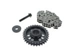 High-quality motorcycle chain and sprocket kit for bikes, designed for durability and performance.