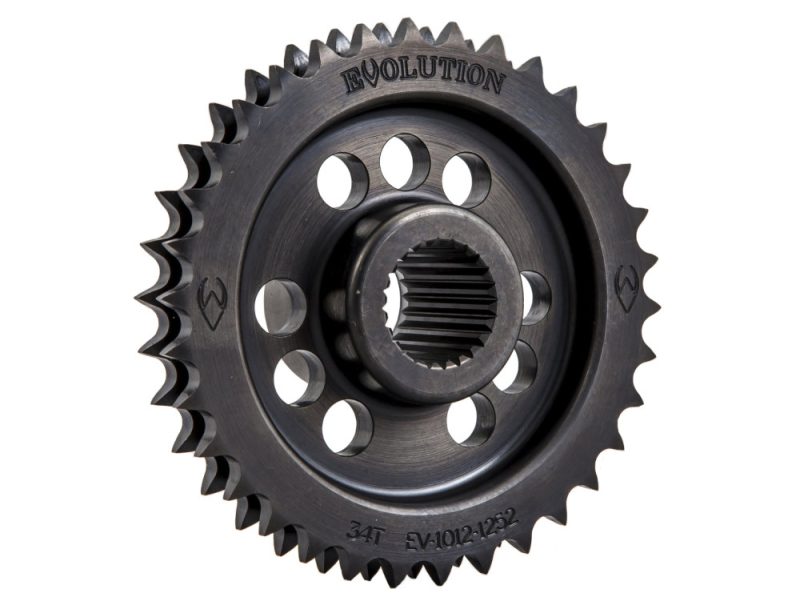 High-performance motorcycle sprocket for Revelry Motorcycles, durable steel construction for optimal power transfer.