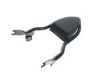 Comfortable motorcycle passenger seat with sturdy black frame and cushion.