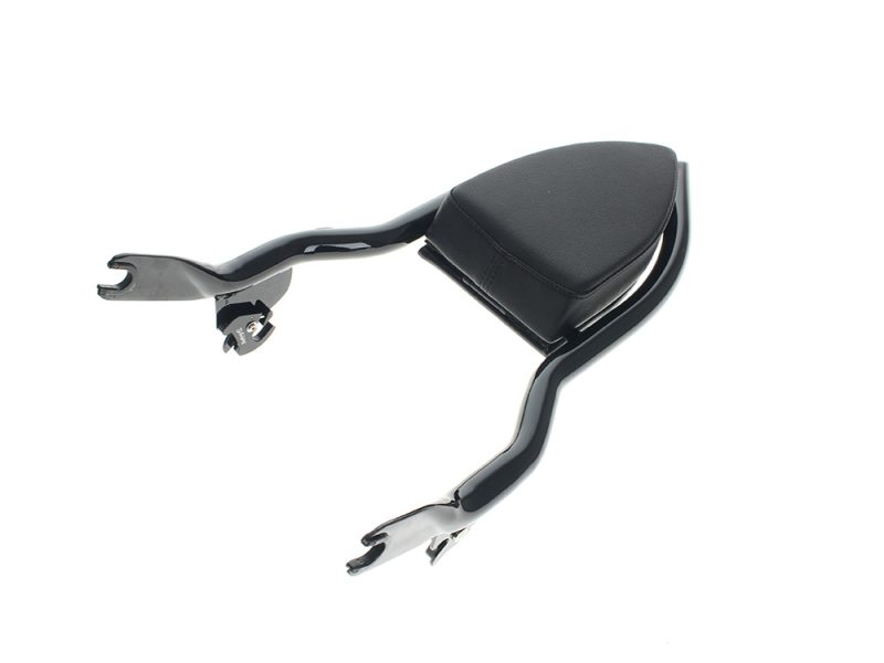 Diablo Sissy Bar Backrest - Gloss Black. Fits Touring 2009up. Comfortable motorcycle passenger seat with sturdy black frame and cushion.