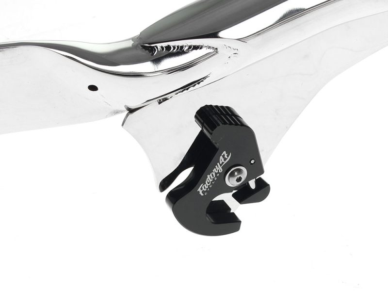 High-quality motorcycle handlebar clamp from Revelry Motorcycles Australia. Durable, lightweight, and secure for your custom bike.
