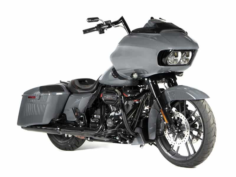 Vivid grey Revelry Motorcycles touring bike with sleek design and advanced features.