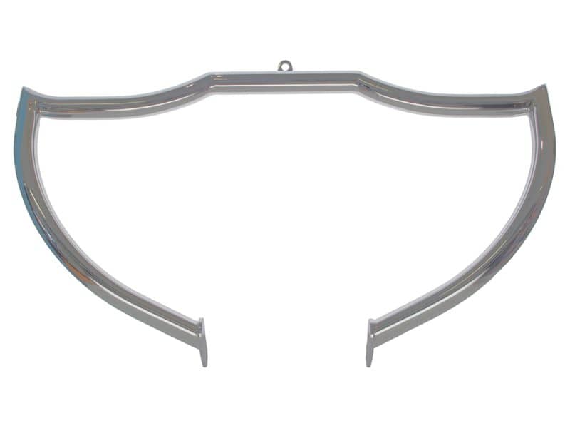 Chrome motorcycle headlight bezel for Harley Davidson bikes.