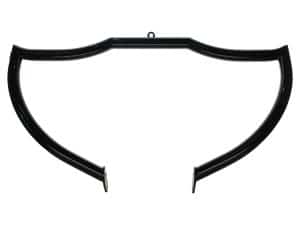Motorcycle handlebar guard for Revelry Motorcycles, corrosion-resistant black finish.