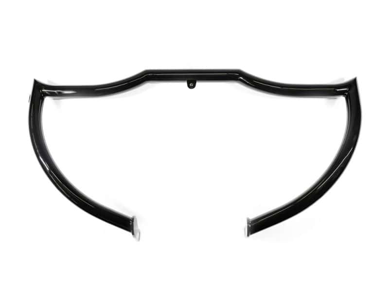 Black motorcycle handlebar part for custom bike builds.