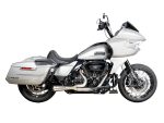 Vast white Harley-Davidson touring motorcycle with custom features and hard saddlebags for premium riding experience.