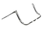 Chrome motorcycle handlebar for revelling motorbikes, premium quality and durable design.