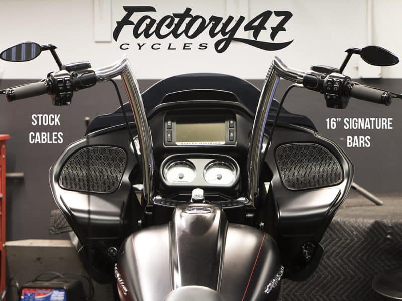 Stock cables for Harley Davidson motorcycles.