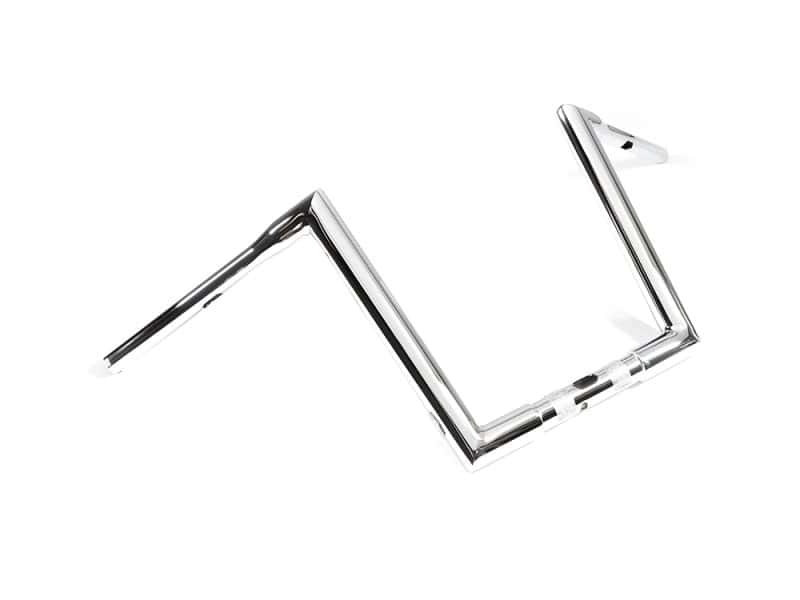 12in. x 1-1/2in. STR Miter Handlebar - Chrome. Fits Road Glide 2015-2023 Chrome motorcycle mirror, sleek and modern design for Revelry Motorcycles.