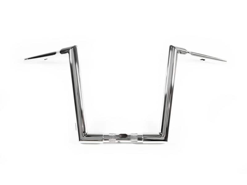 Polished chrome motorcycle handlebar bar for Revelry Motorcycles Sydney Australia.