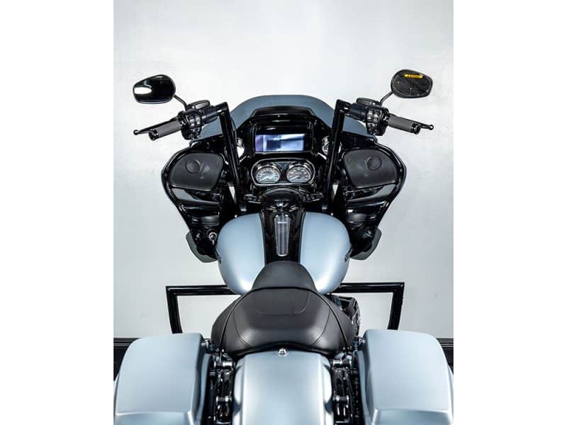 Luxury touring motorcycle with advanced dashboard and modern design, perfect for long-distance rides.