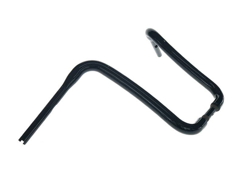 16in. x 1-1/2in. Vicla Handlebar - Gloss Black. Lightweight black motorcycle handlebar for Revelry Motorcycles, Australian bike accessories.