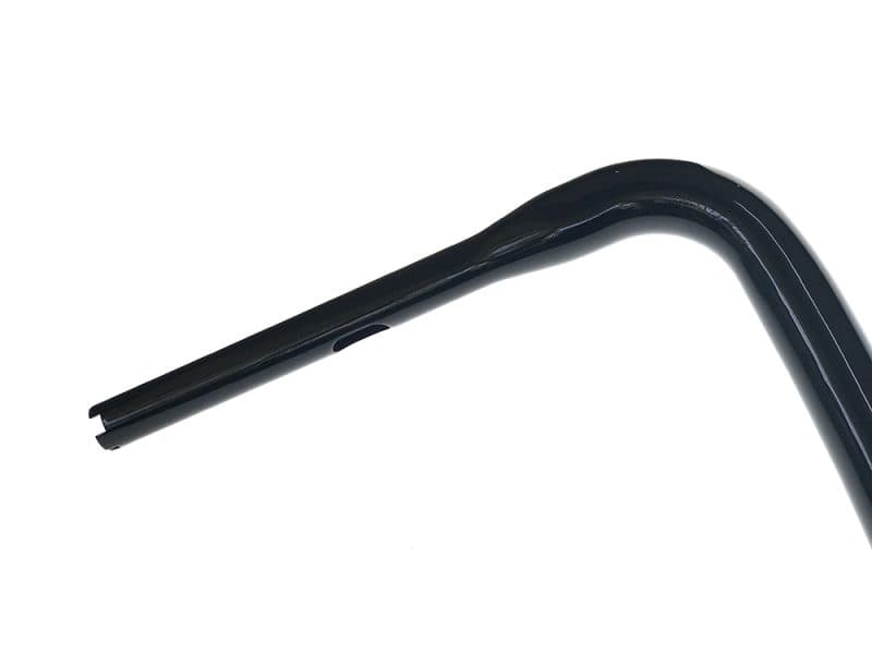 High-quality black motorcycle handlebar for custom Revelry Motorcycles in Australia.