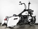 Harley-Davidson touring motorcycle with white and black colour scheme for Revelry Motorcycles in Australia.