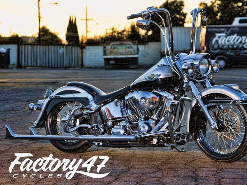 Classic Harley-Davidson motorcycle at Revelry Motorcycles, perfect for custom bike enthusiasts.