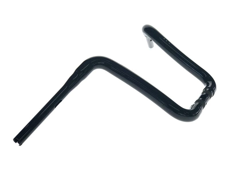 12in. x 1-1/2in. Legacy Rivera Handlebar - Gloss Black. Fits Road Glide 2015-2023 Lightweight black bicycle handlebar for Revelry Motorcycles, durable and ergonomic design.