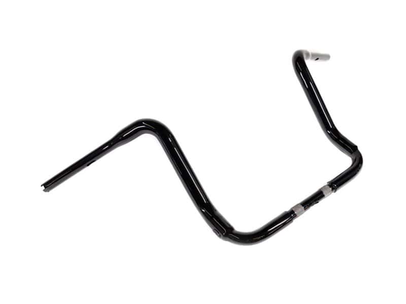14in. x 1-1/2in. GT Pico Handlebar - Gloss Black. Fits Ultra Models 1996-2024 and Street Glide 1996-2023 Black motorcycle handlebar for custom bikes and motorbikes, high-quality motorcycle parts, Revelry Motorcycles.