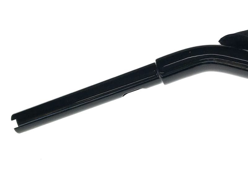 Black motorcycle handlebar bar end for Revelry Motorcycles.